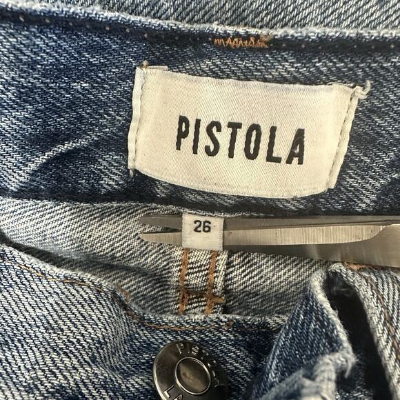 Pistola Jeans Women Size 26 Cassie Crop Button Fly Distressed Ankle Boho - Picture 9 of 12